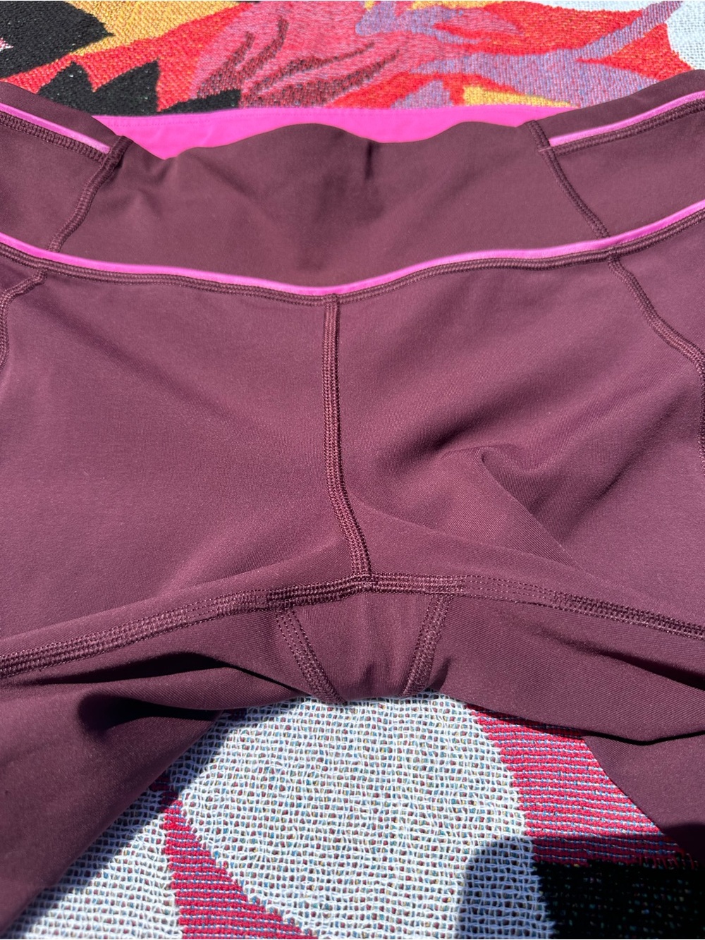 lululemon athletica Pace Queen Leggings Bordeaux Drama Maroon - Picture 3 of 8